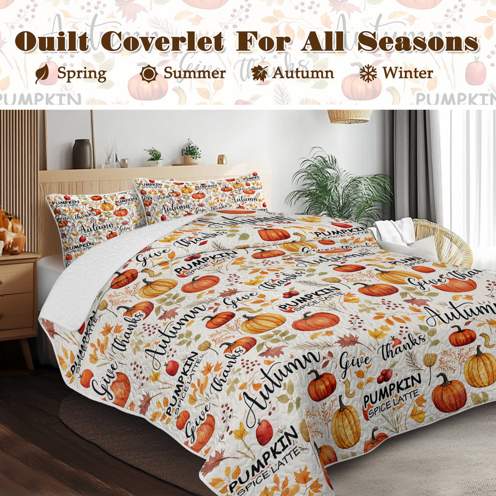 PURE PLY TEXTILES Pumpkin Autumn Leaves | Layered Warmth