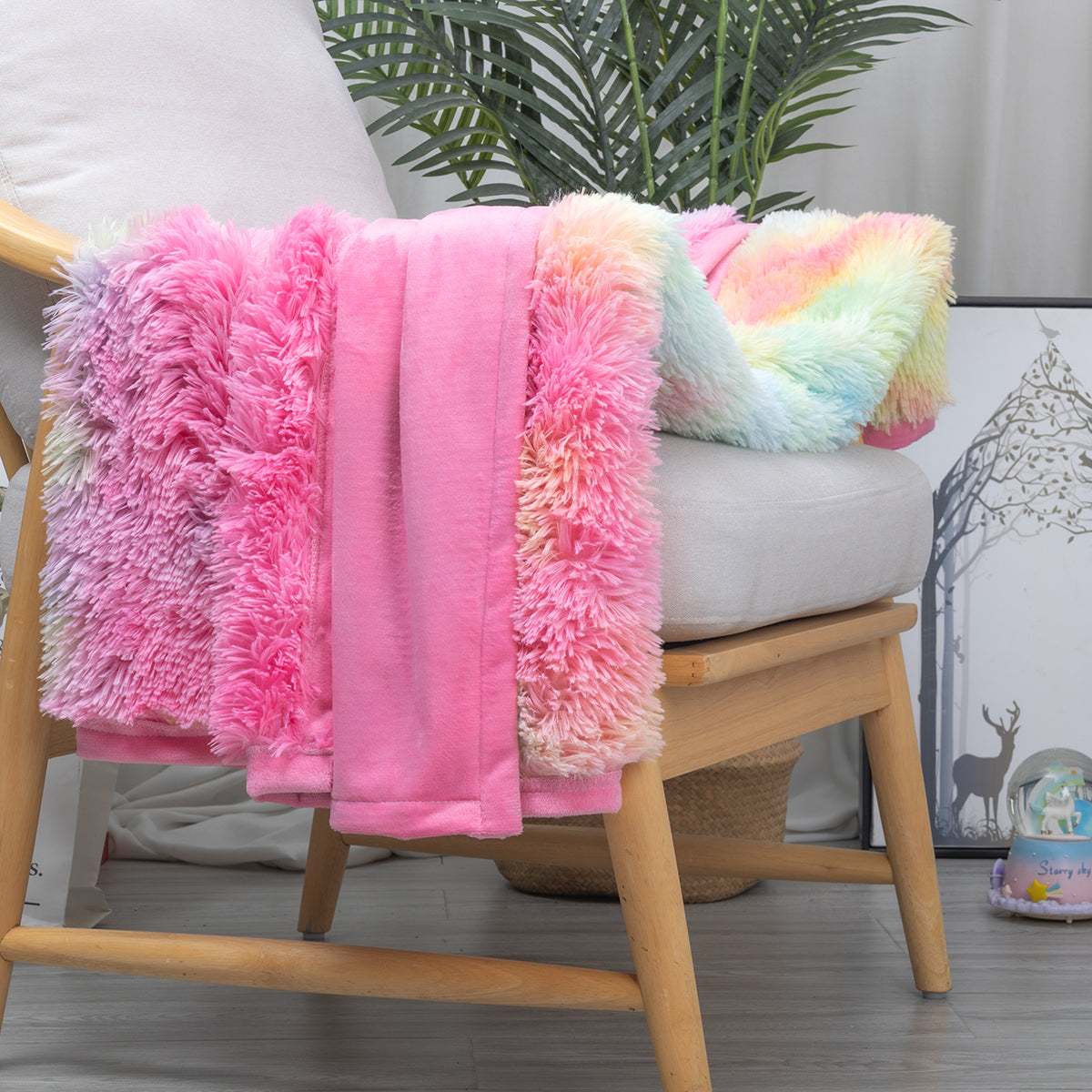 PURE PLY TEXTILES Piece Shaggy Blanket | Layered Warmth