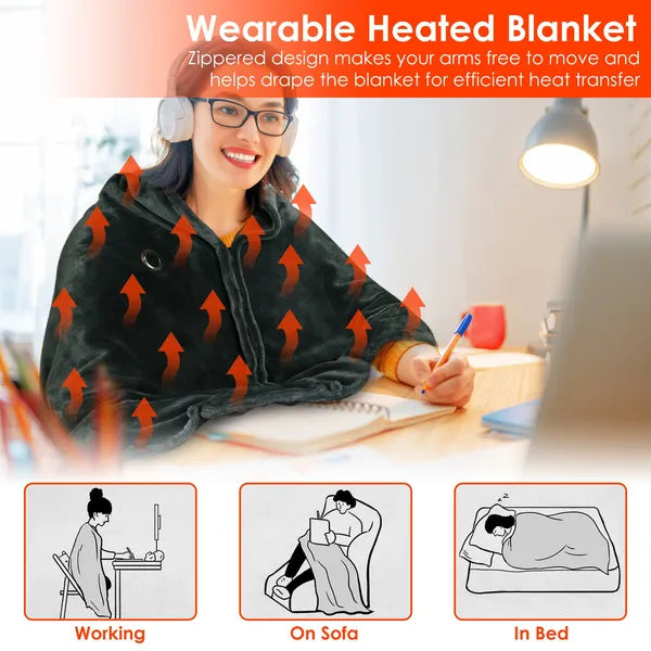 PURE PLY TEXTILES Usb Heated Blanket | Layered Warmth