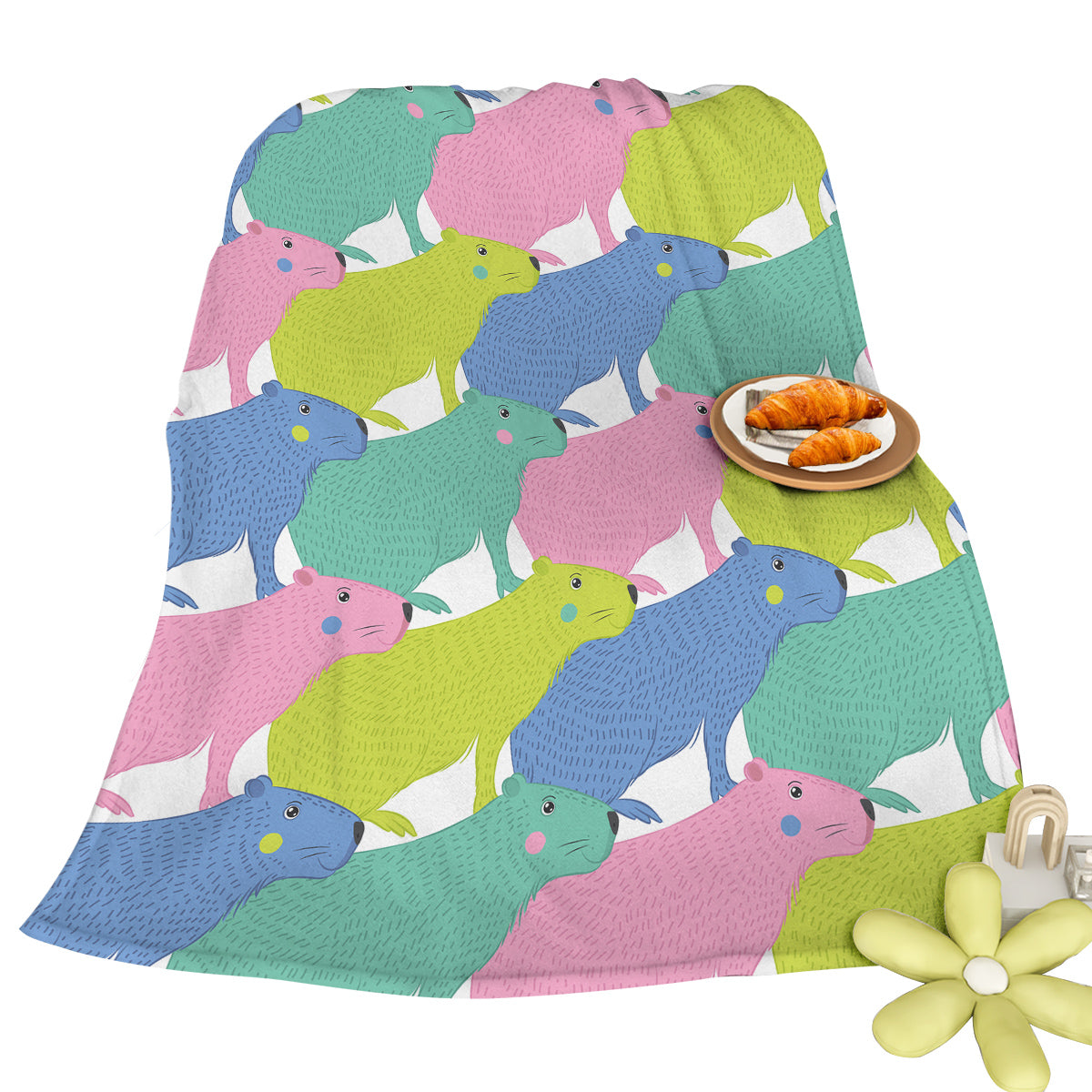PURE PLY TEXTILES Colorful Capybara Flannel | Layered Warmth
