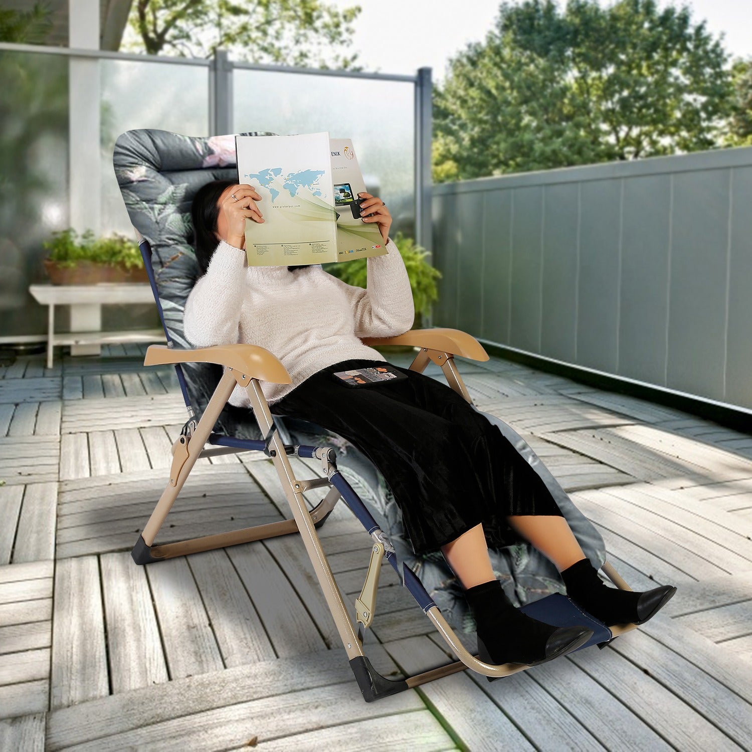 PURE PLY TEXTILES 1Pc Chaise Lounger | Ergonomic Support