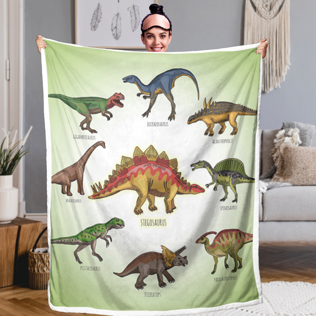 PURE PLY TEXTILES Dinosaur Family Sherpa | Layered Warmth