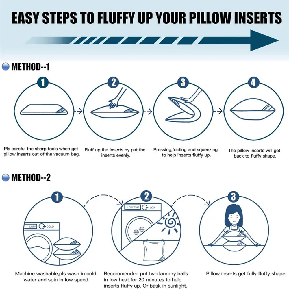 PURE PLY TEXTILES Bed Pillows Blue | Orthopedic Relief