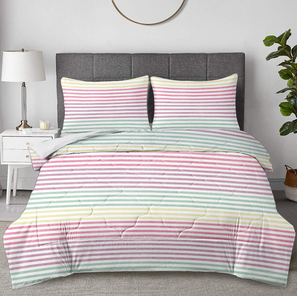 PURE PLY TEXTILES Striped Comforter Set | Orthopedic Relief