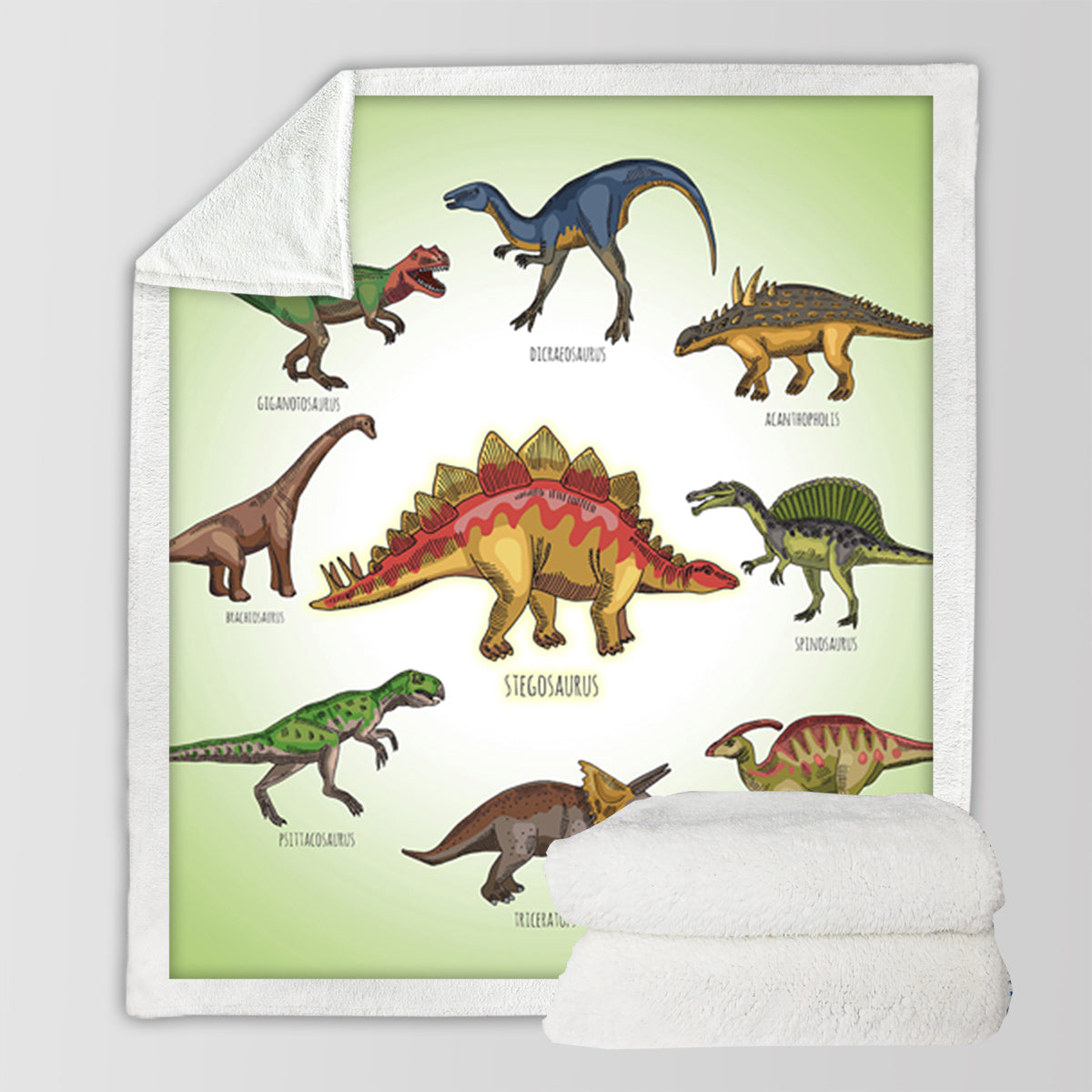 PURE PLY TEXTILES Dinosaur Family Sherpa | Layered Warmth