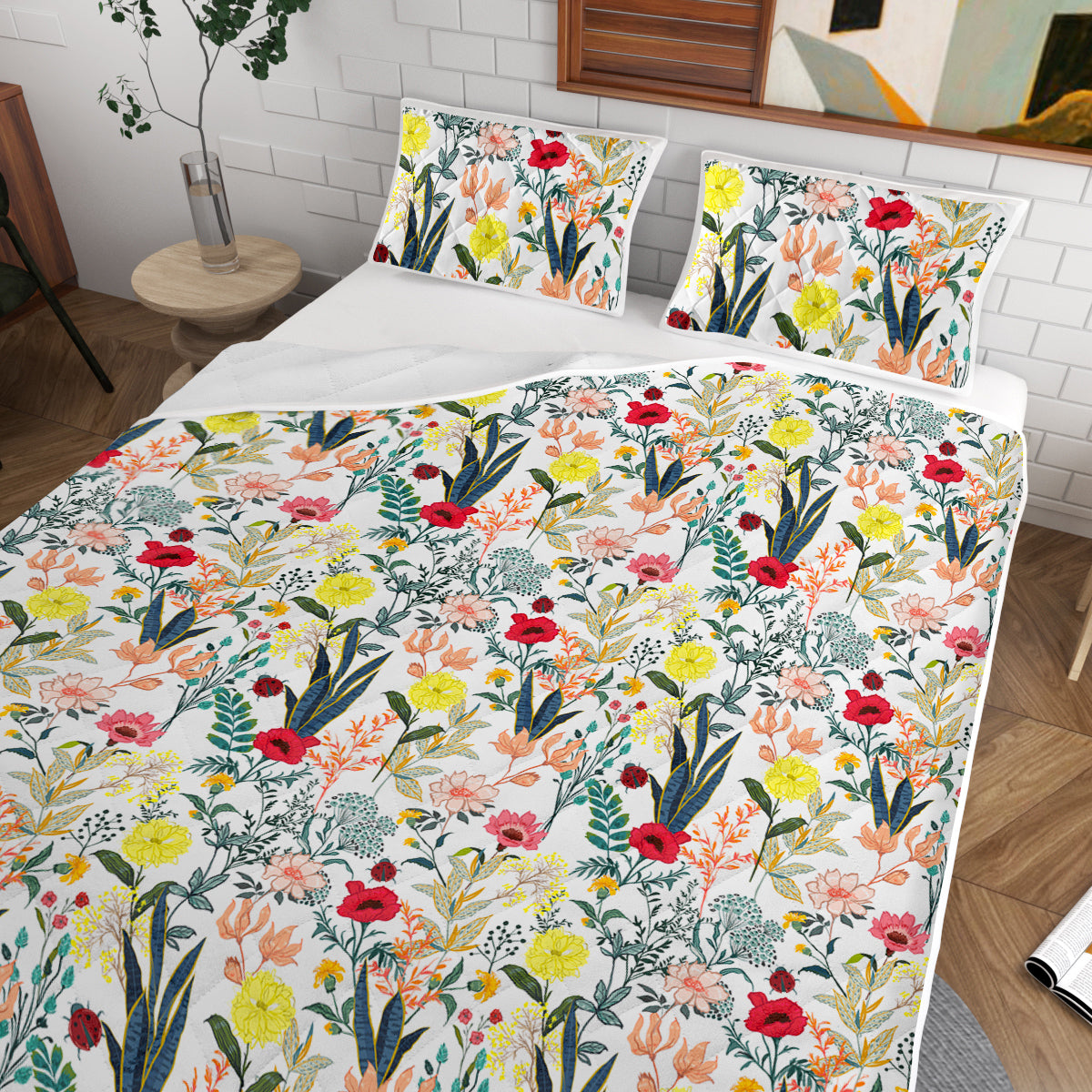 PURE PLY TEXTILES Floral Quilt Pieces | Layered Warmth
