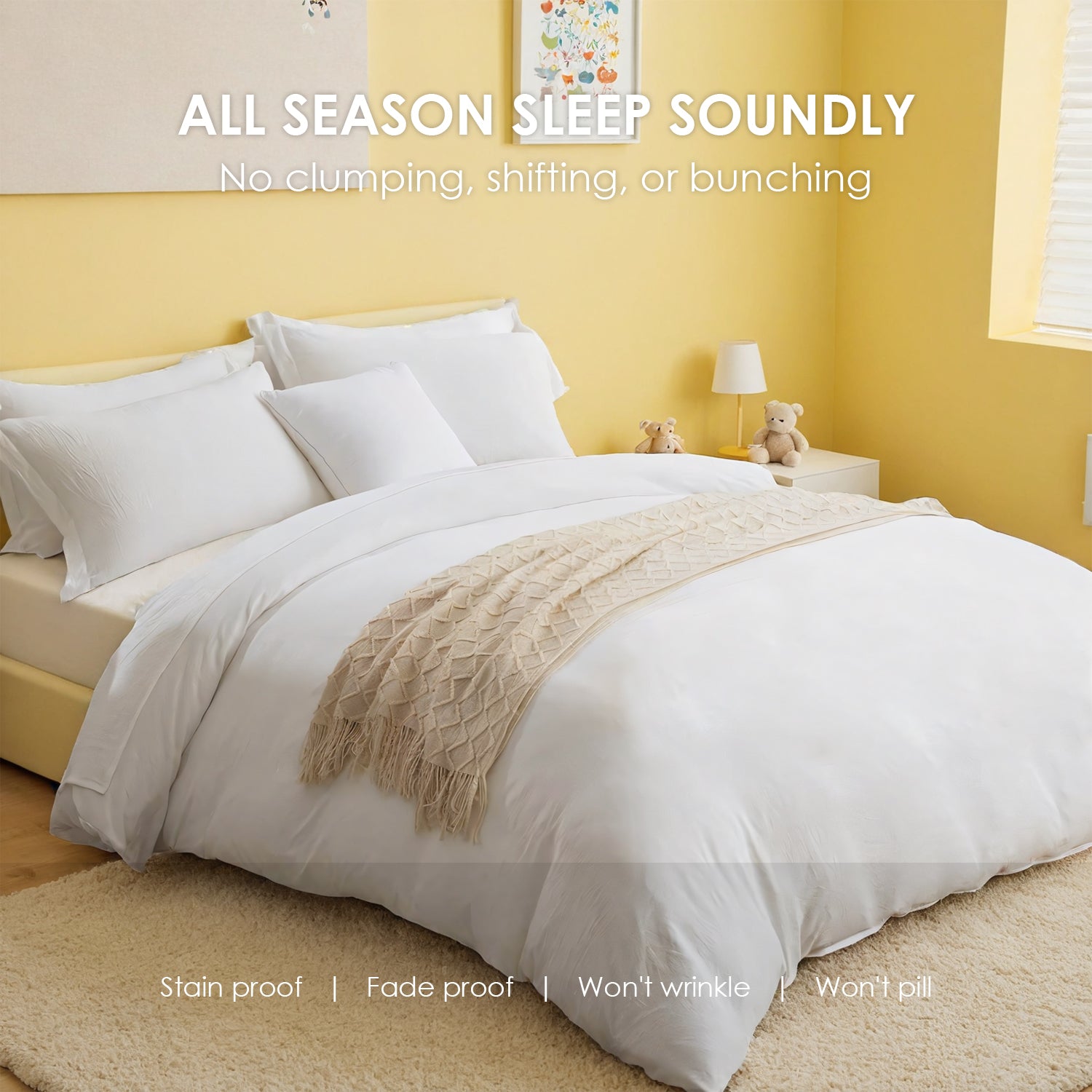 PURE PLY TEXTILES Pack White Pink | Cloud-Like Loft