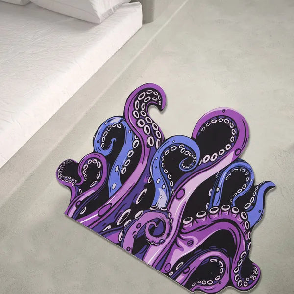 PURE PLY TEXTILES Octopus Bathroom Rug | Safe Ultra-Soft Fun