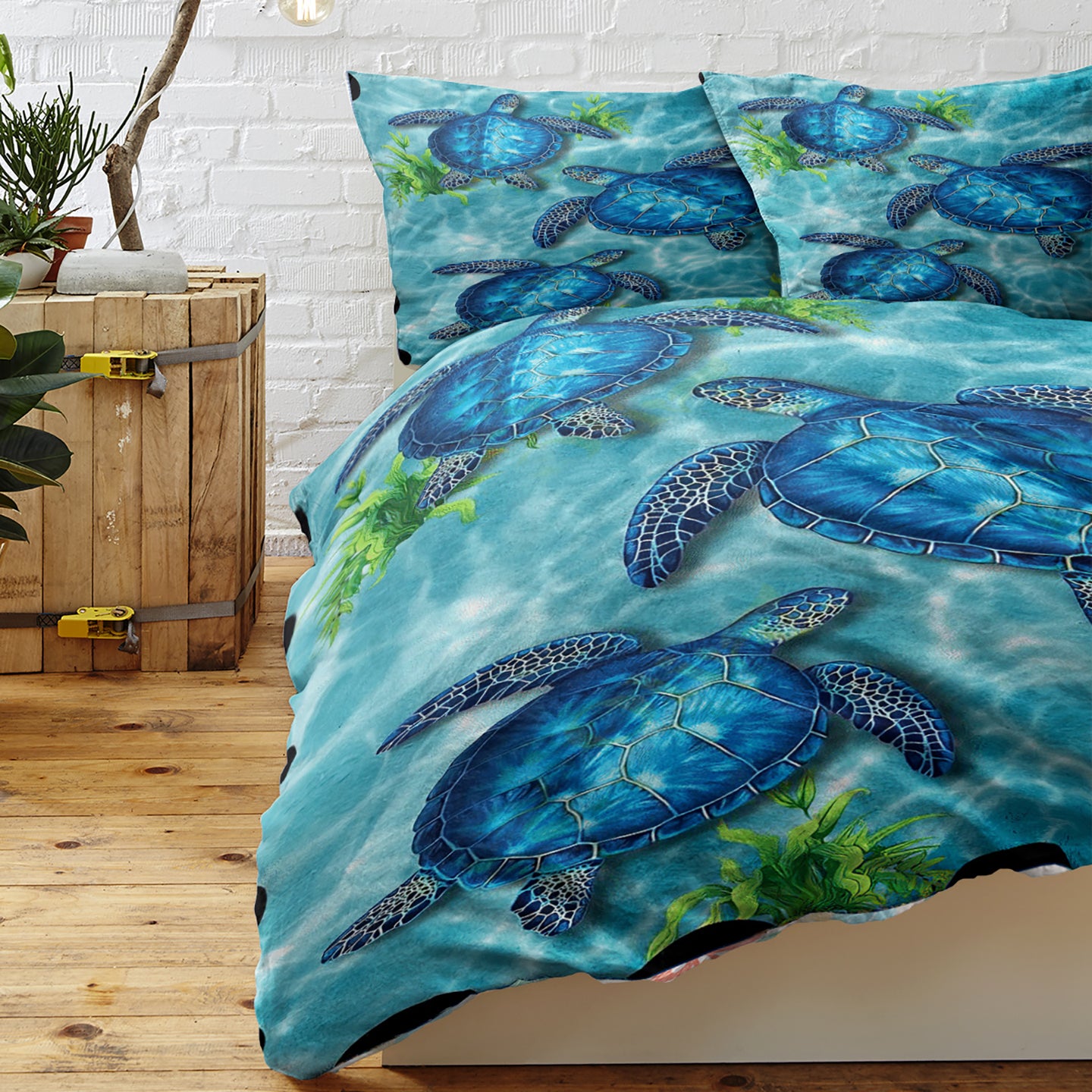 PURE PLY TEXTILES Sea Turtle Pattern | Cloud-Like Loft