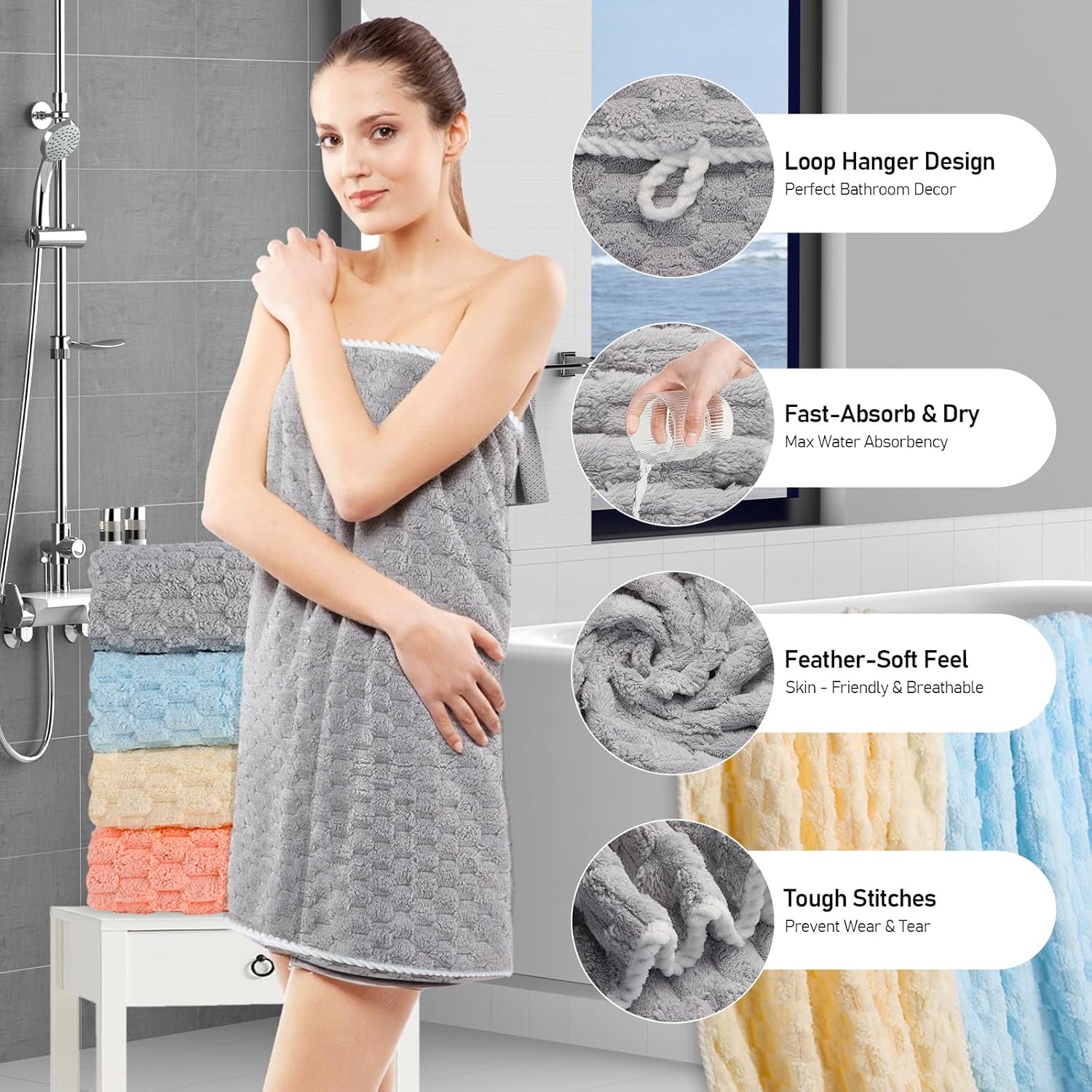 PURE PLY TEXTILES Luxury Microfiber Bath | Cloud-Like Loft