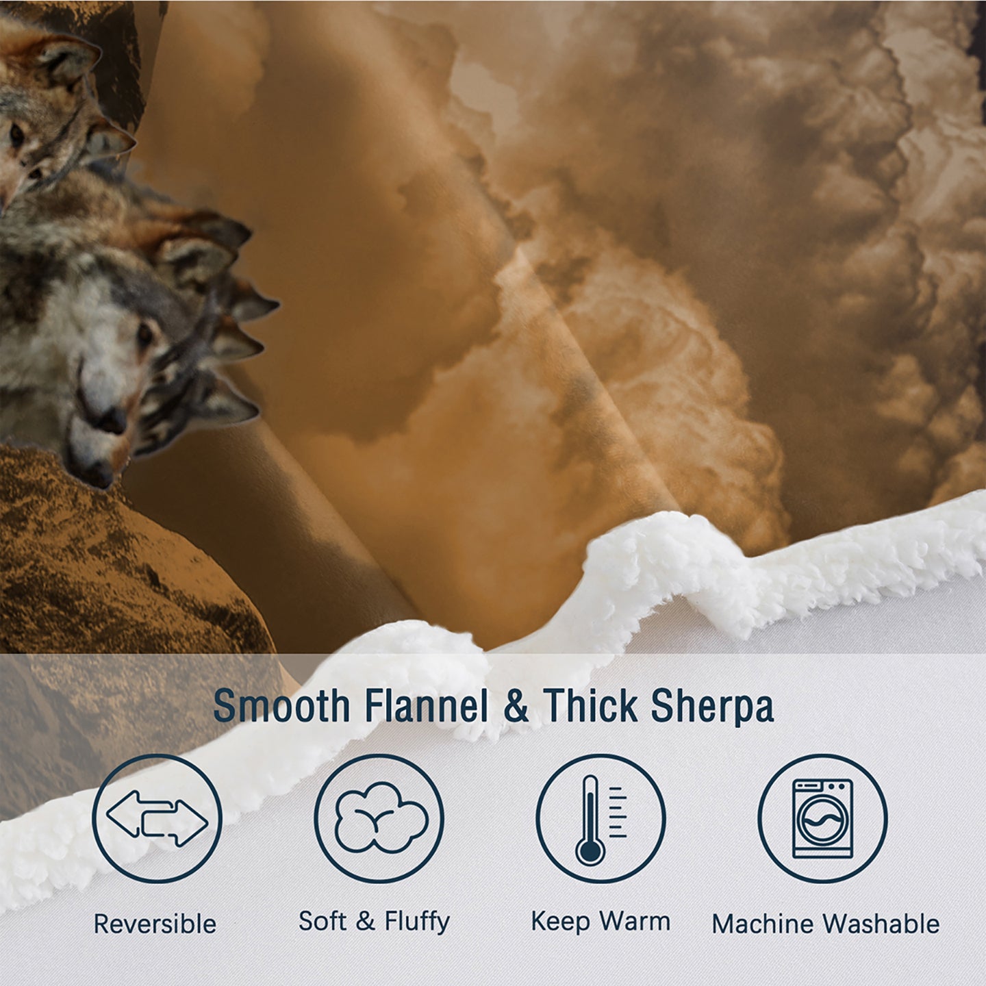 PURE PLY TEXTILES Indian Wolf Sherpa | Ergonomic Support