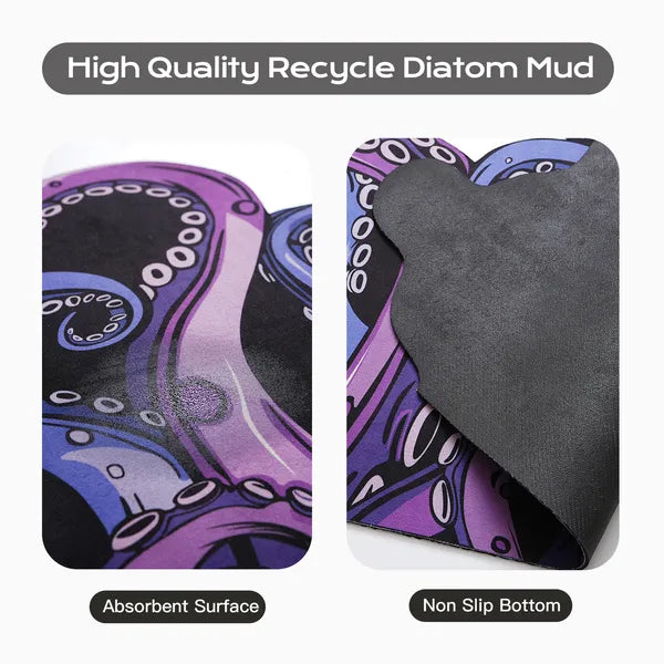 PURE PLY TEXTILES Octopus Bathroom Rug | Safe Ultra-Soft Fun