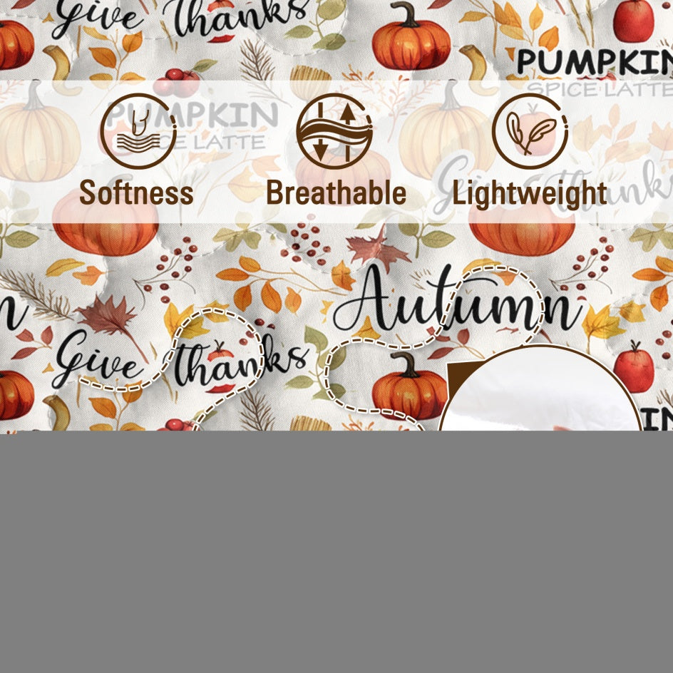 PURE PLY TEXTILES Pumpkin Autumn Leaves | Layered Warmth