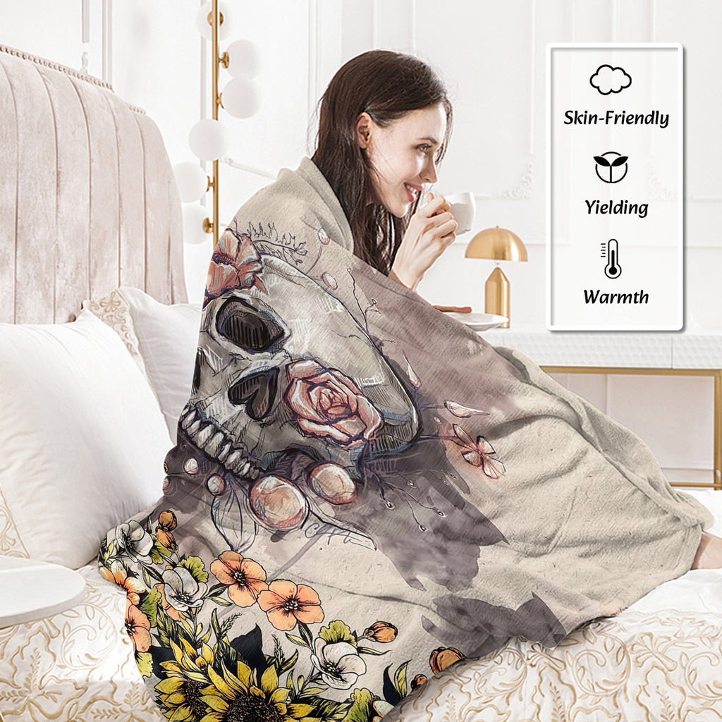 PURE PLY TEXTILES Rustic Skull Sunflower | Ergonomic Support