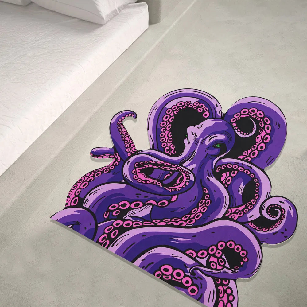 PURE PLY TEXTILES Octopus Bathroom Rug | Safe Ultra-Soft Fun