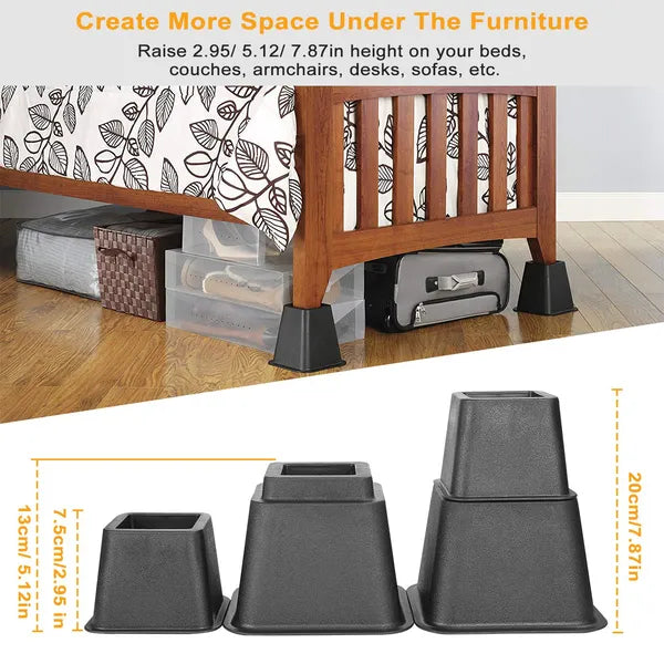 PURE PLY TEXTILES 8Pcs Furniture Risers | Ergonomic Support