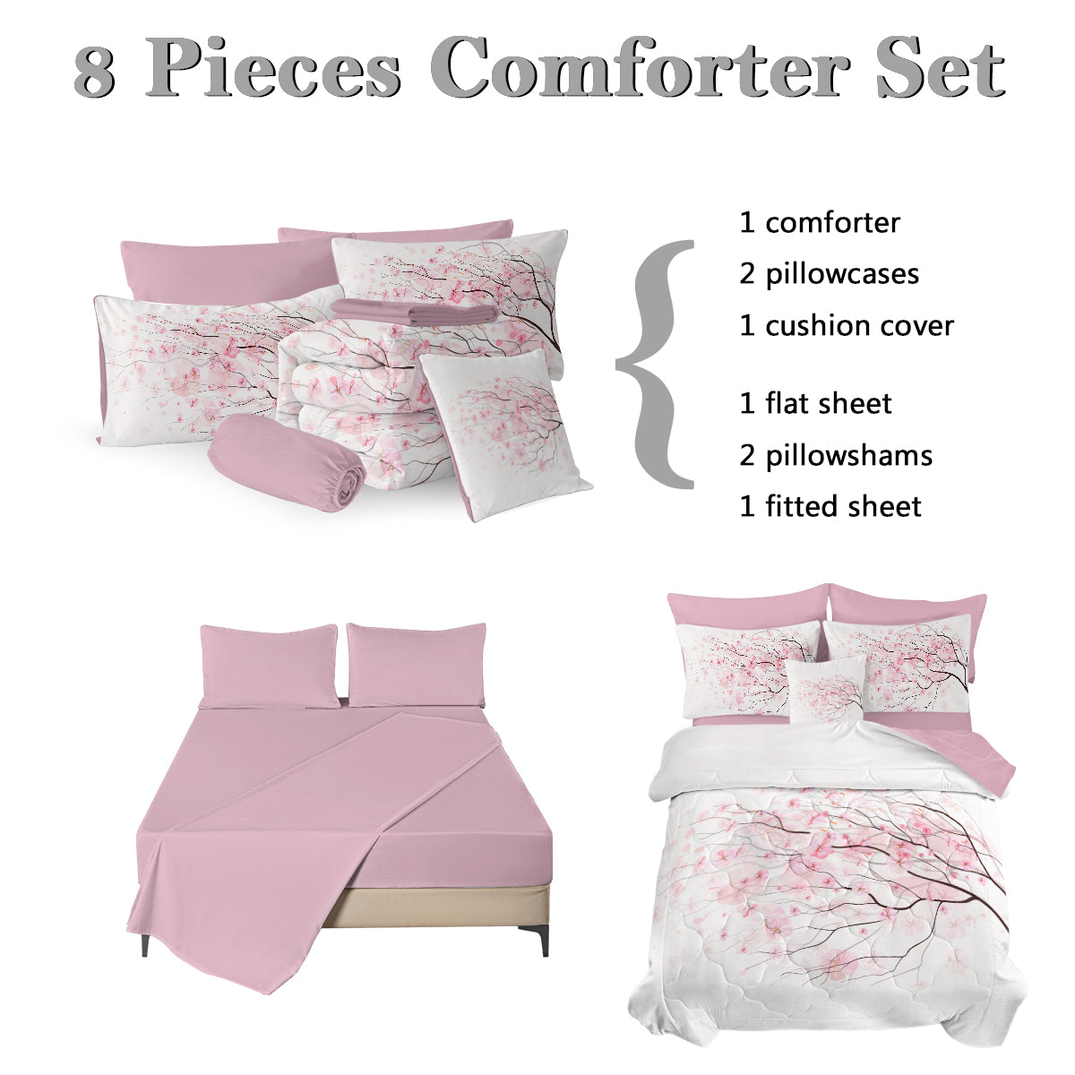 PURE PLY TEXTILES Cherry Blossom Pattern | Ergonomic Support
