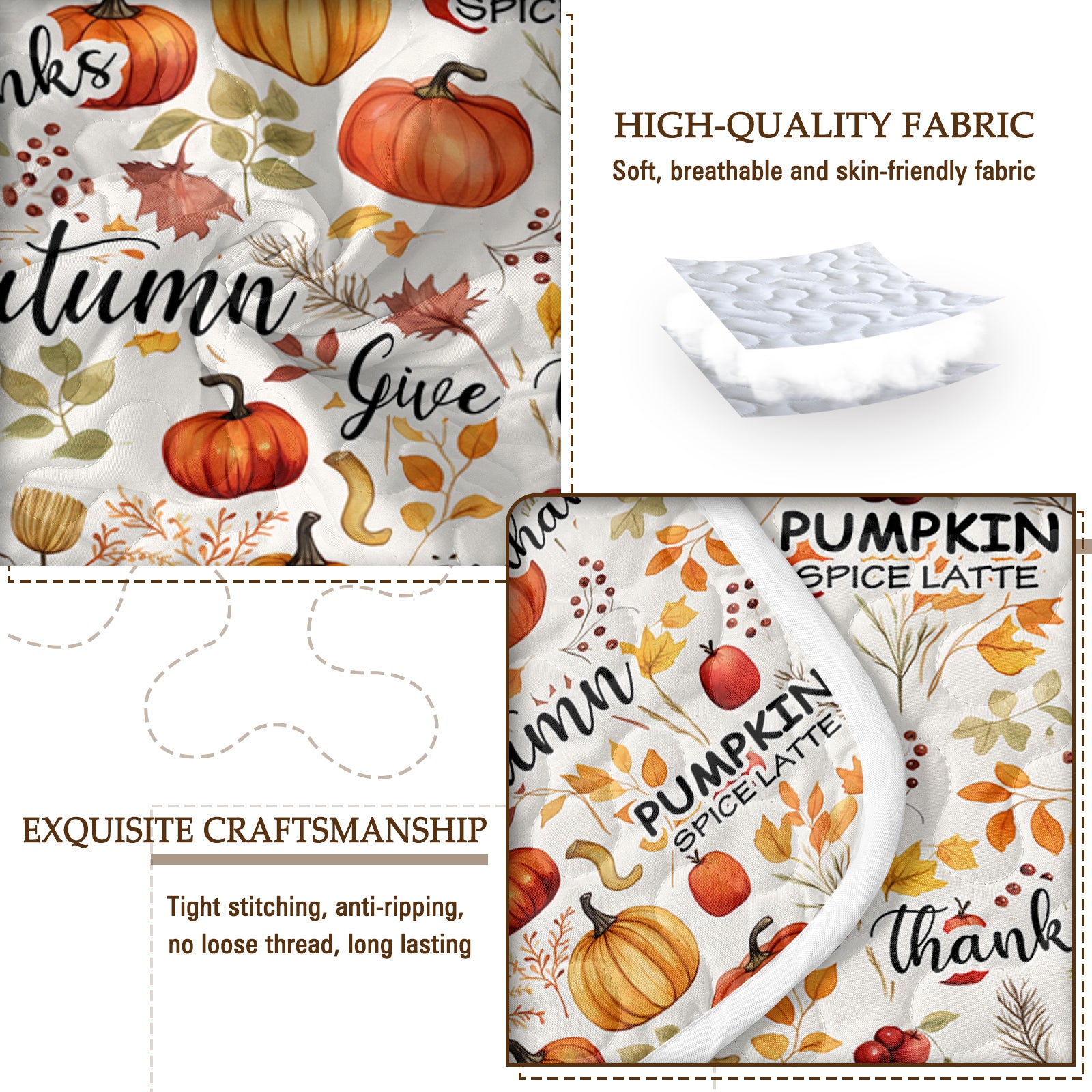 PURE PLY TEXTILES 3Pcs Pumpkin Autumn | Orthopedic Relief