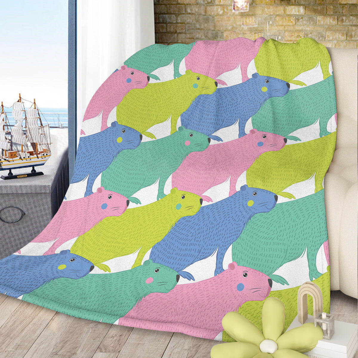 PURE PLY TEXTILES Colorful Capybara Flannel | Layered Warmth