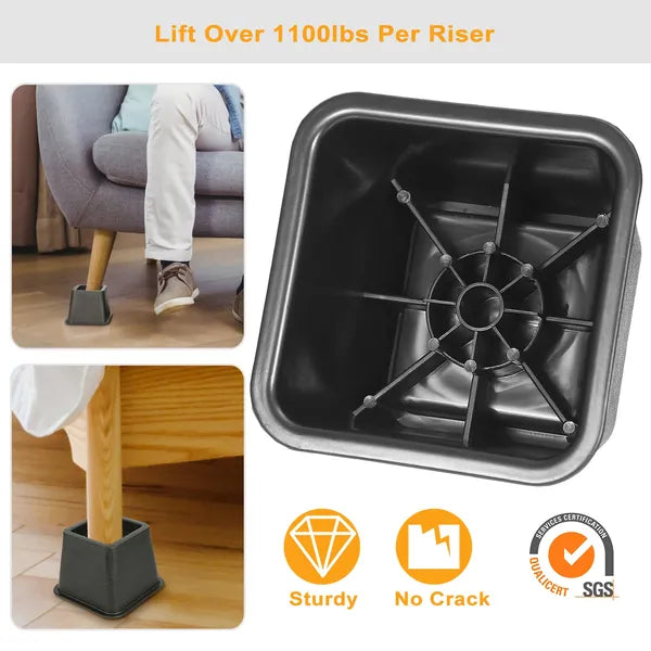PURE PLY TEXTILES 8Pcs Furniture Risers | Ergonomic Support