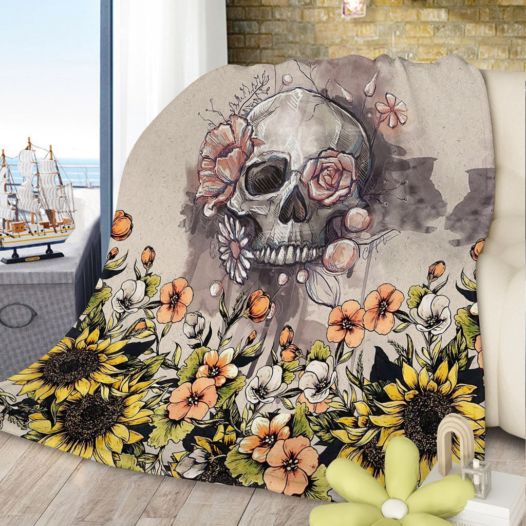 PURE PLY TEXTILES Rustic Skull Sunflower | Ergonomic Support