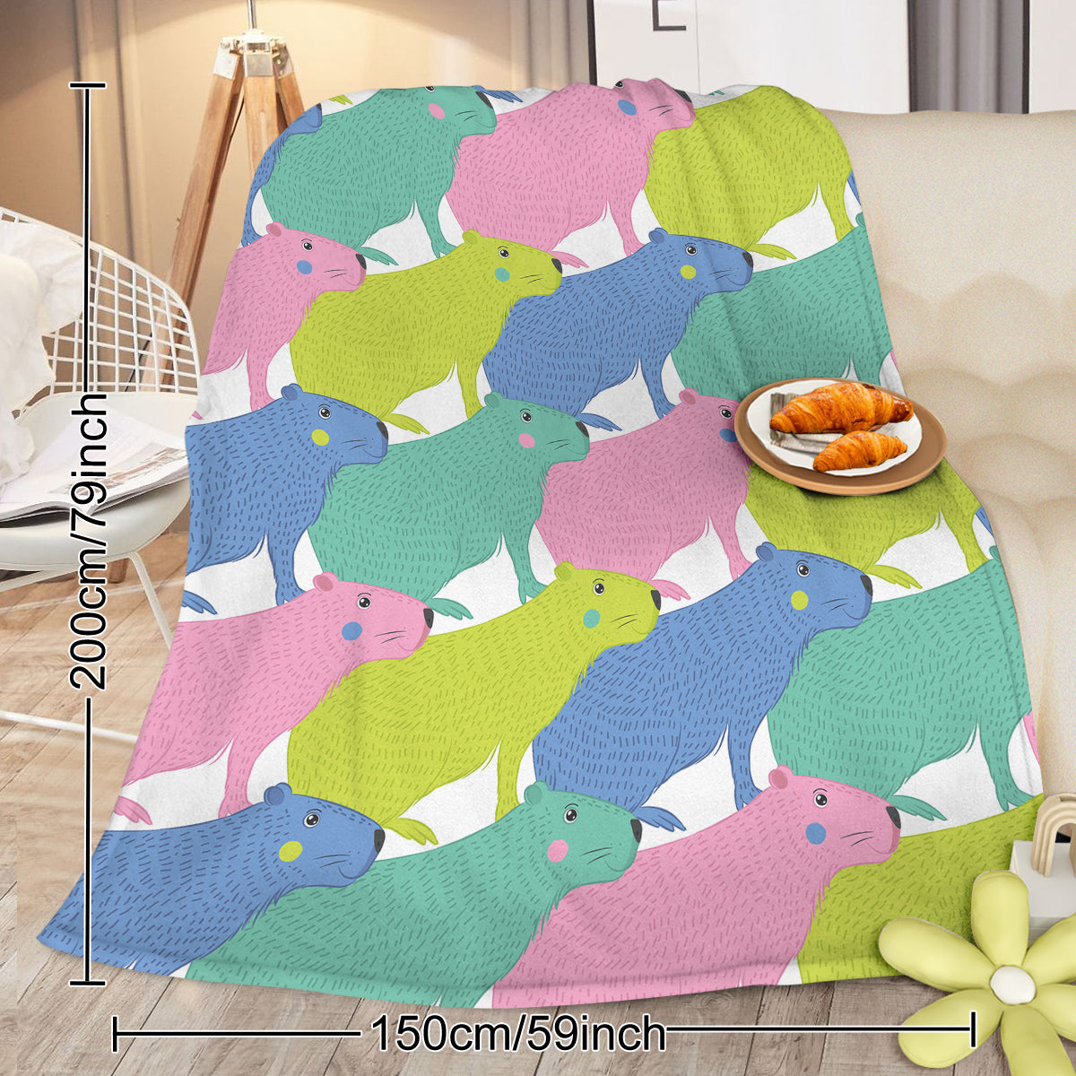 PURE PLY TEXTILES Colorful Capybara Flannel | Layered Warmth