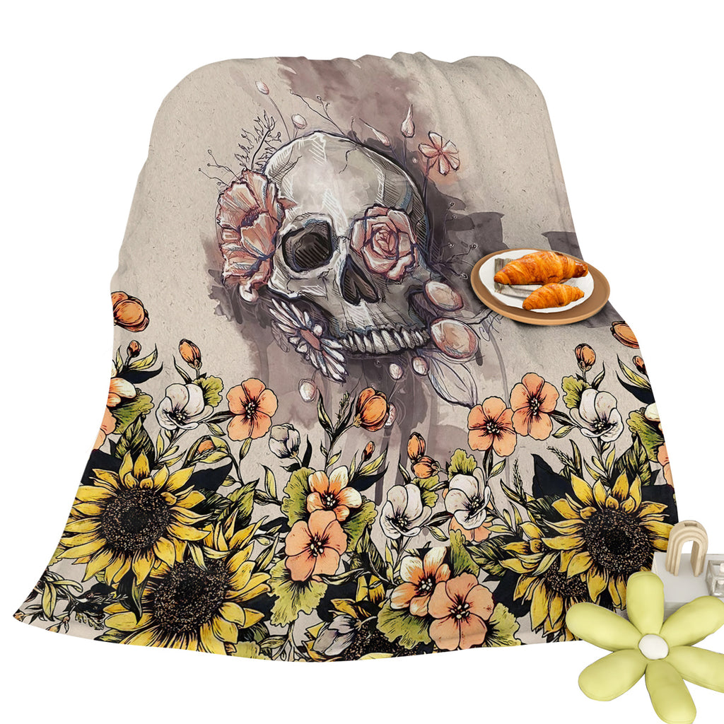 PURE PLY TEXTILES Rustic Skull Sunflower | Ergonomic Support