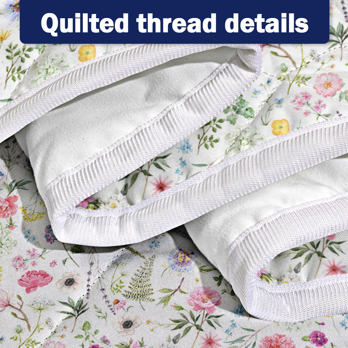 PURE PLY TEXTILES Red Floral Quilt | Layered Warmth