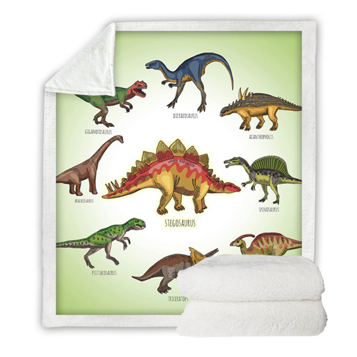 PURE PLY TEXTILES Dinosaur Family Sherpa | Layered Warmth