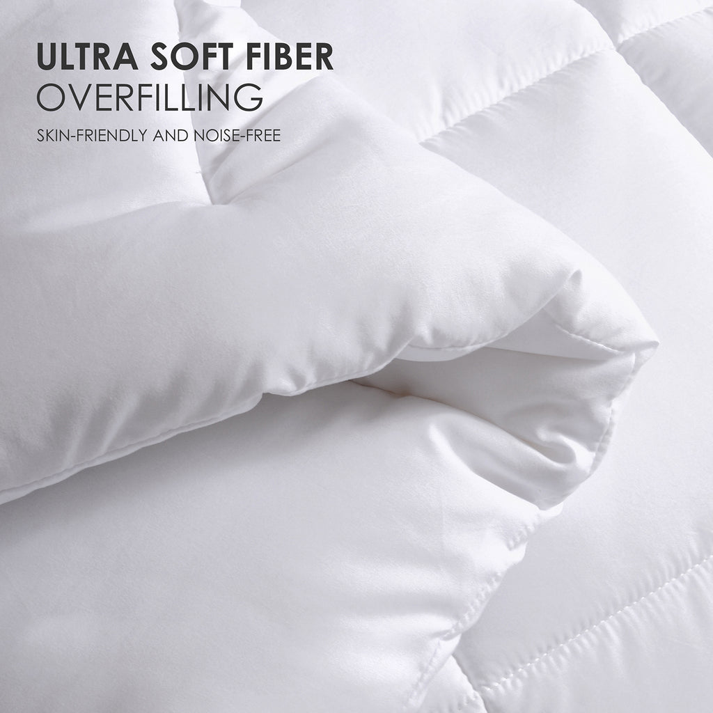 PURE PLY TEXTILES White Oversized Checkered | Layered Warmth