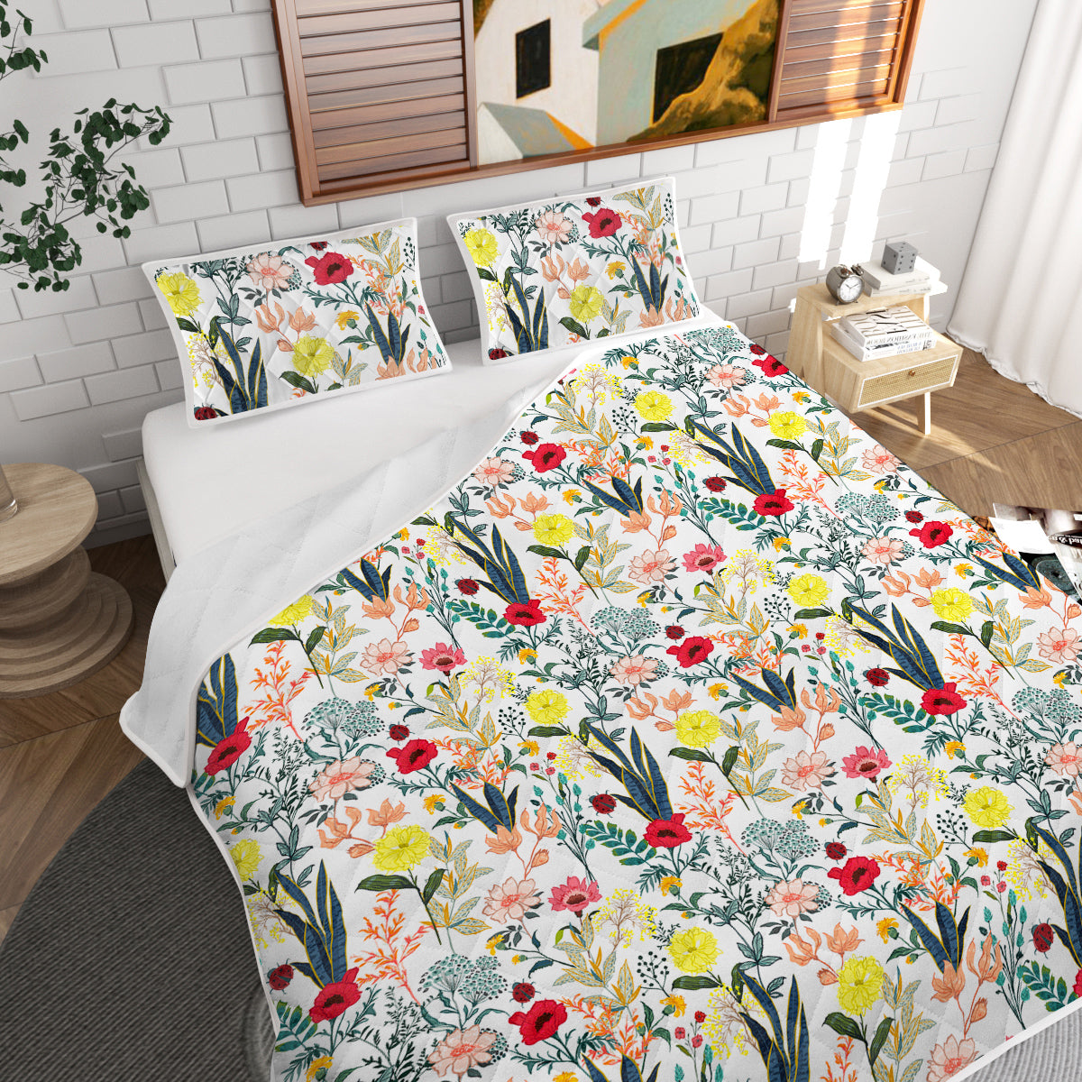 PURE PLY TEXTILES Floral Quilt Pieces | Layered Warmth
