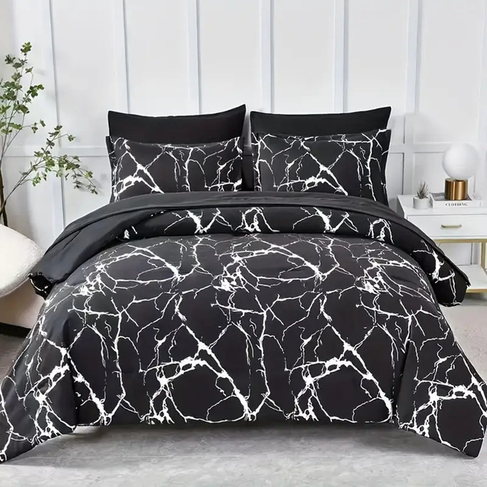 PURE PLY TEXTILES Black Marble Pattern | Cloud-Like Loft