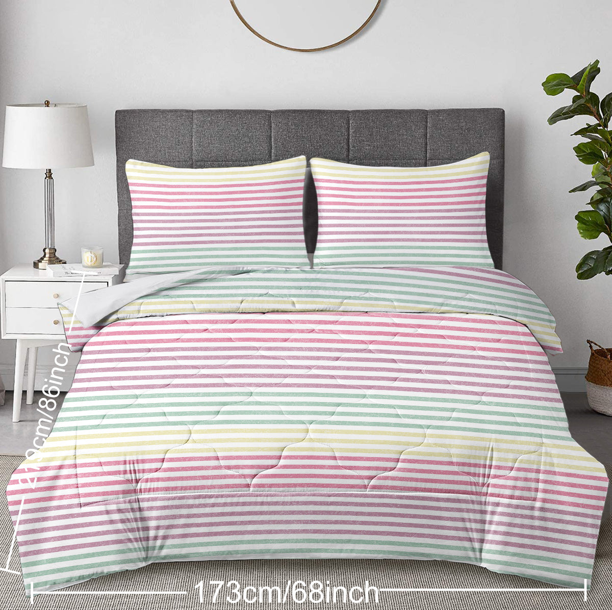 PURE PLY TEXTILES Striped Comforter Set | Orthopedic Relief