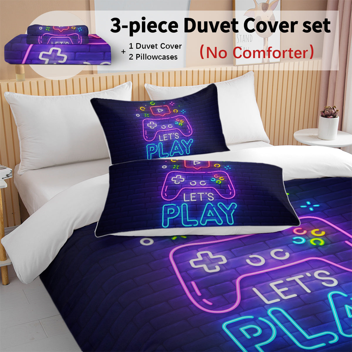 PURE PLY TEXTILES Gaming Duvet Cover | Orthopedic Relief