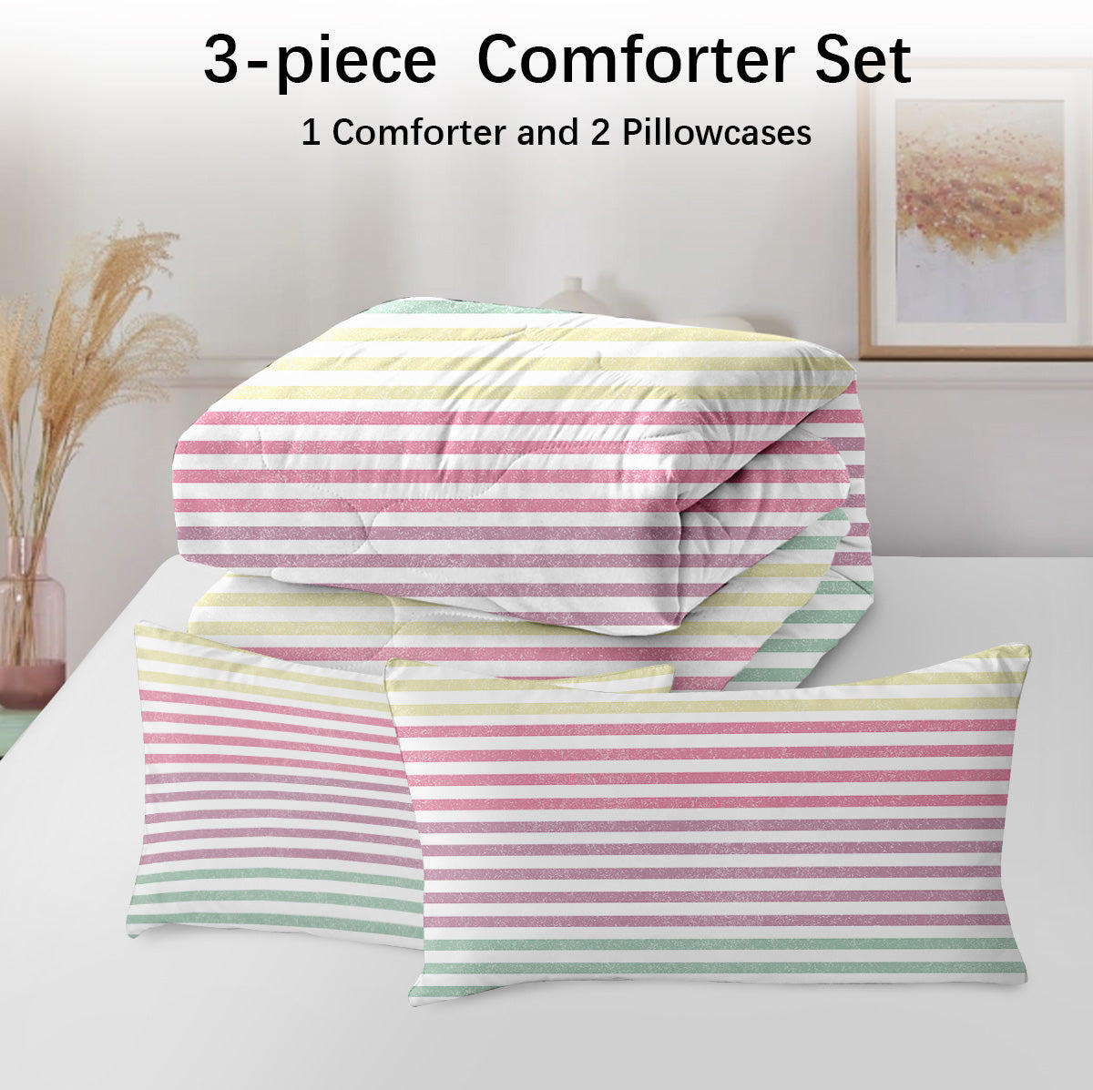 PURE PLY TEXTILES Striped Comforter Set | Orthopedic Relief