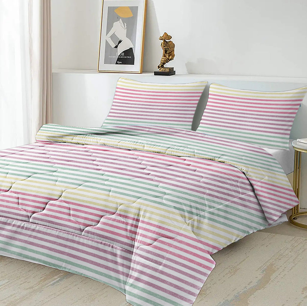 PURE PLY TEXTILES Striped Comforter Set | Orthopedic Relief