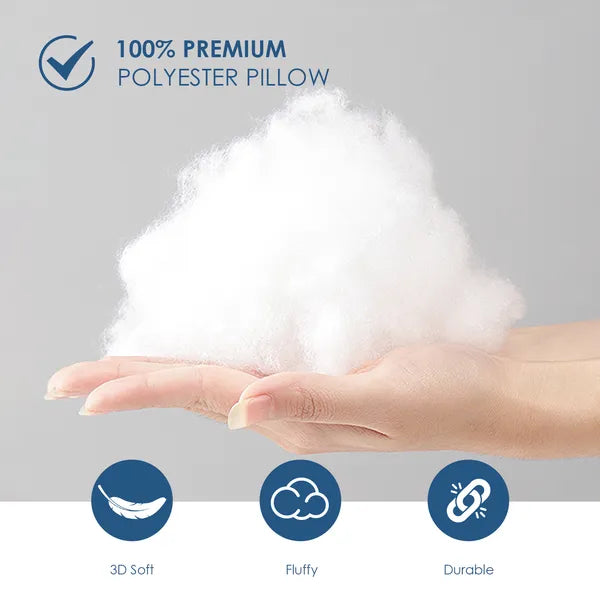PURE PLY TEXTILES White Square Pillows | Ergonomic Support