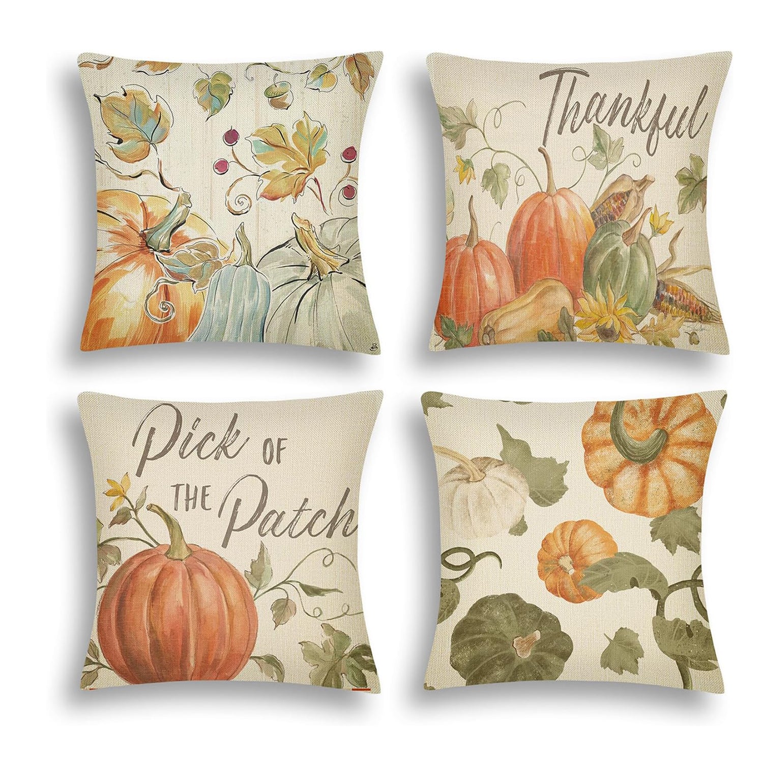 PURE PLY TEXTILES 4Pcs Thanksgiving Fall | Ergonomic Support
