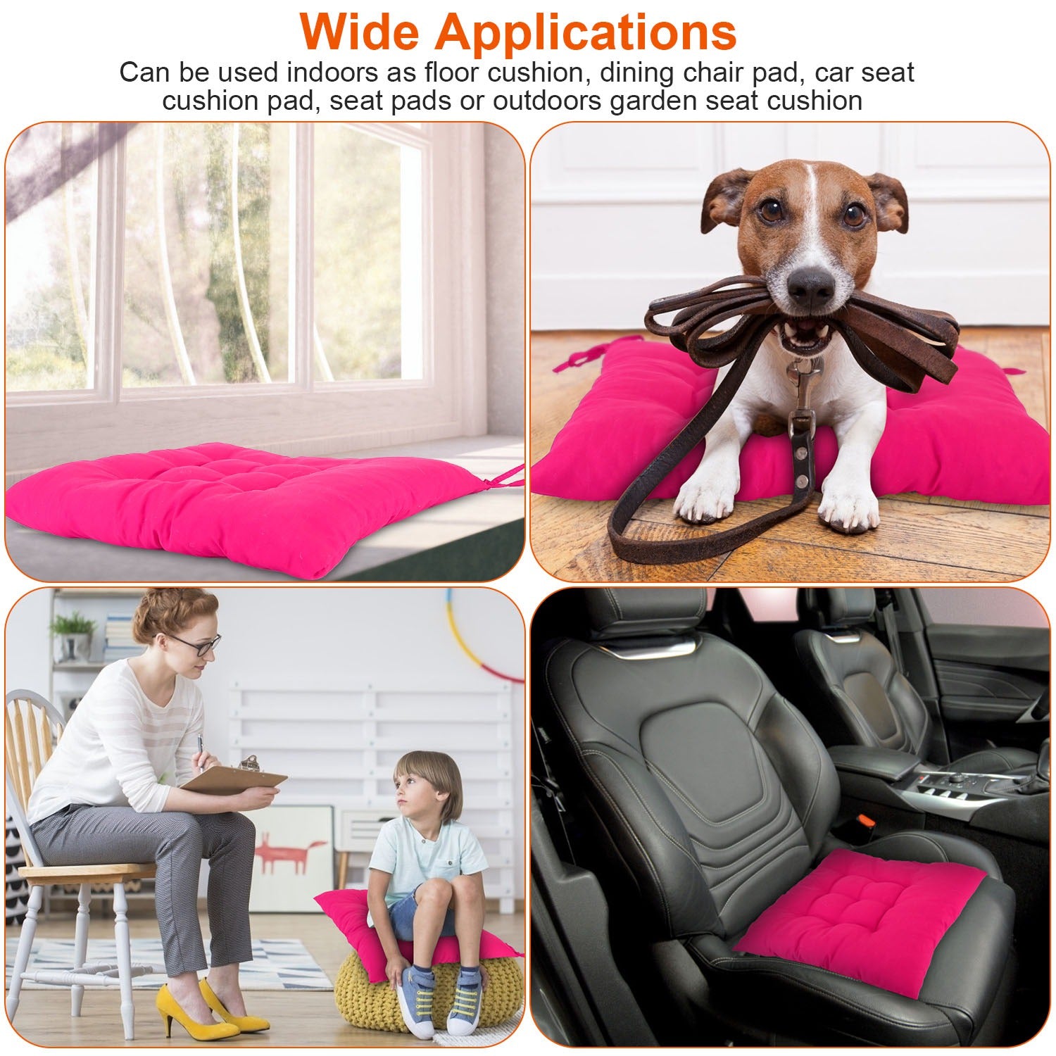 PURE PLY TEXTILES 4Pcs Chair Cushion | Ergonomic Support