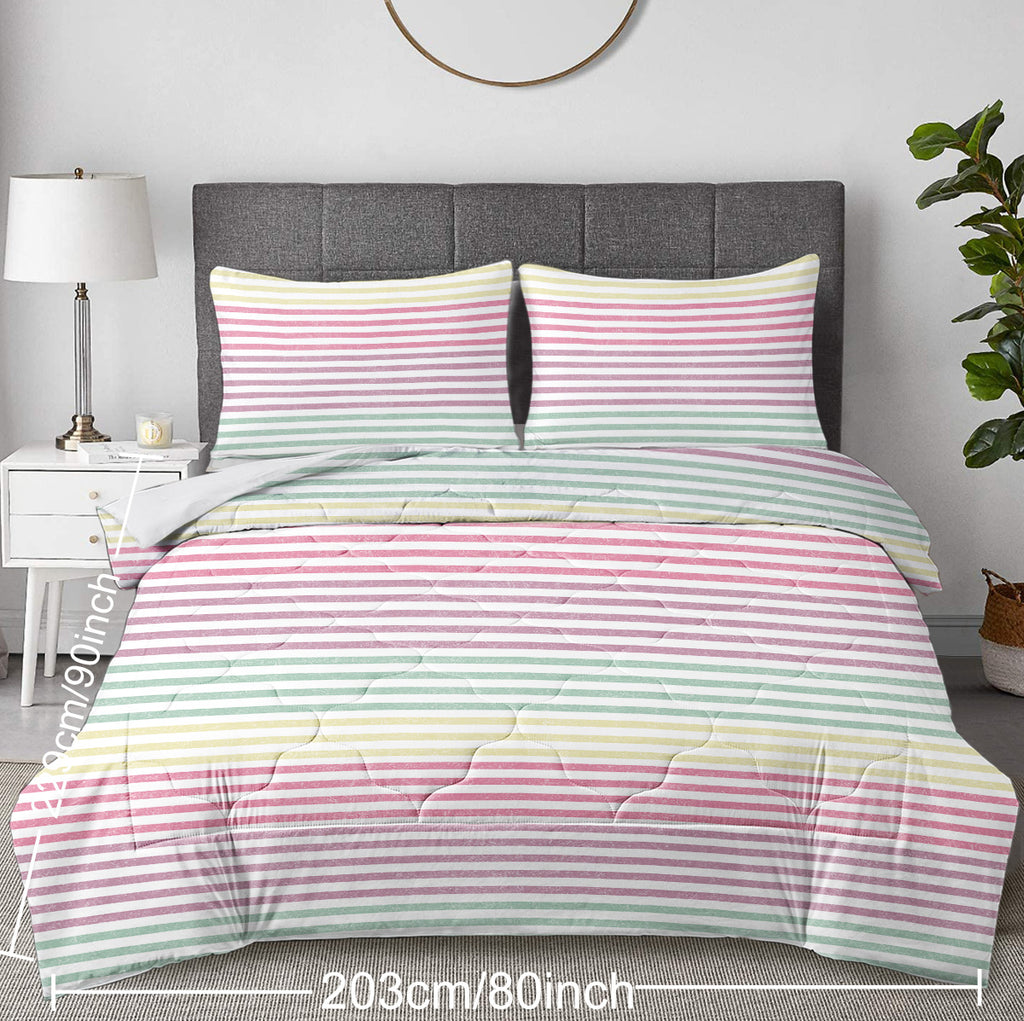 PURE PLY TEXTILES Striped Comforter Set | Orthopedic Relief