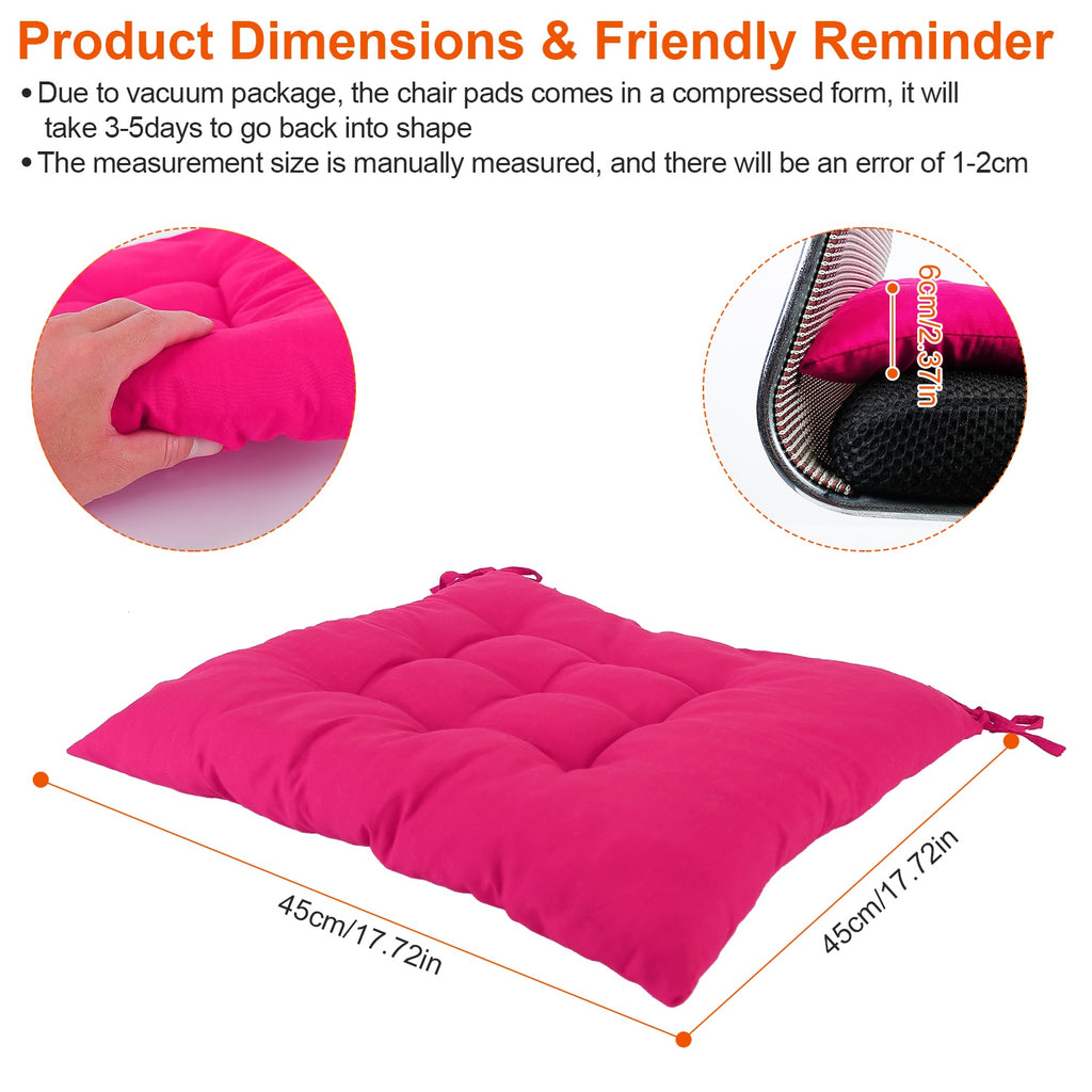 PURE PLY TEXTILES 4Pcs Chair Cushion | Ergonomic Support