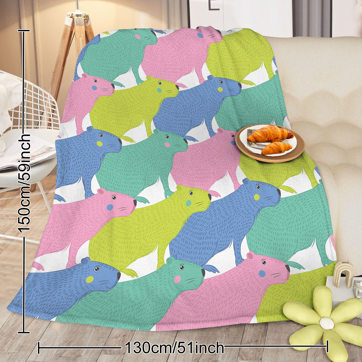 PURE PLY TEXTILES Colorful Capybara Flannel | Layered Warmth