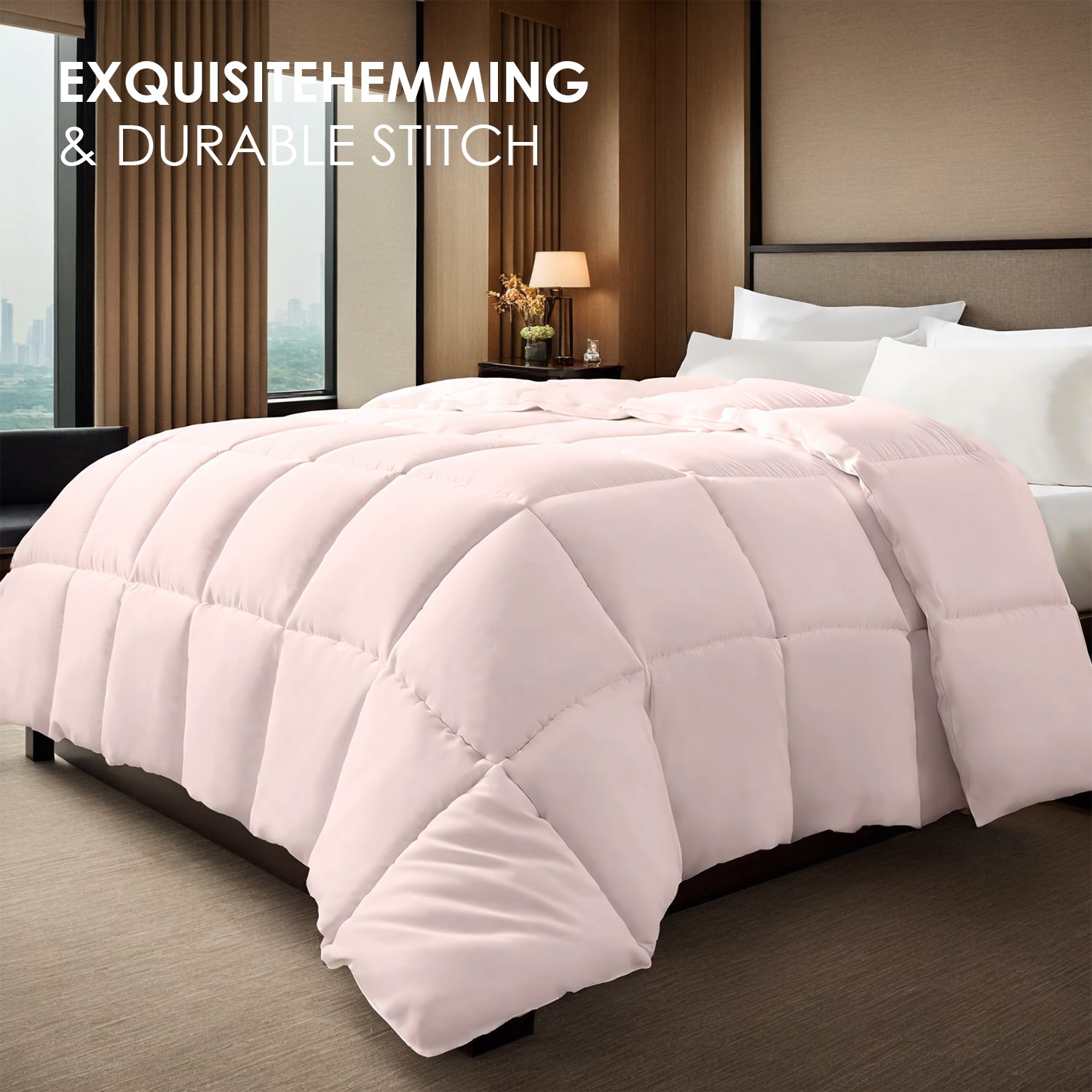 PURE PLY TEXTILES Pink Oversized Plump | Cloud-Like Loft