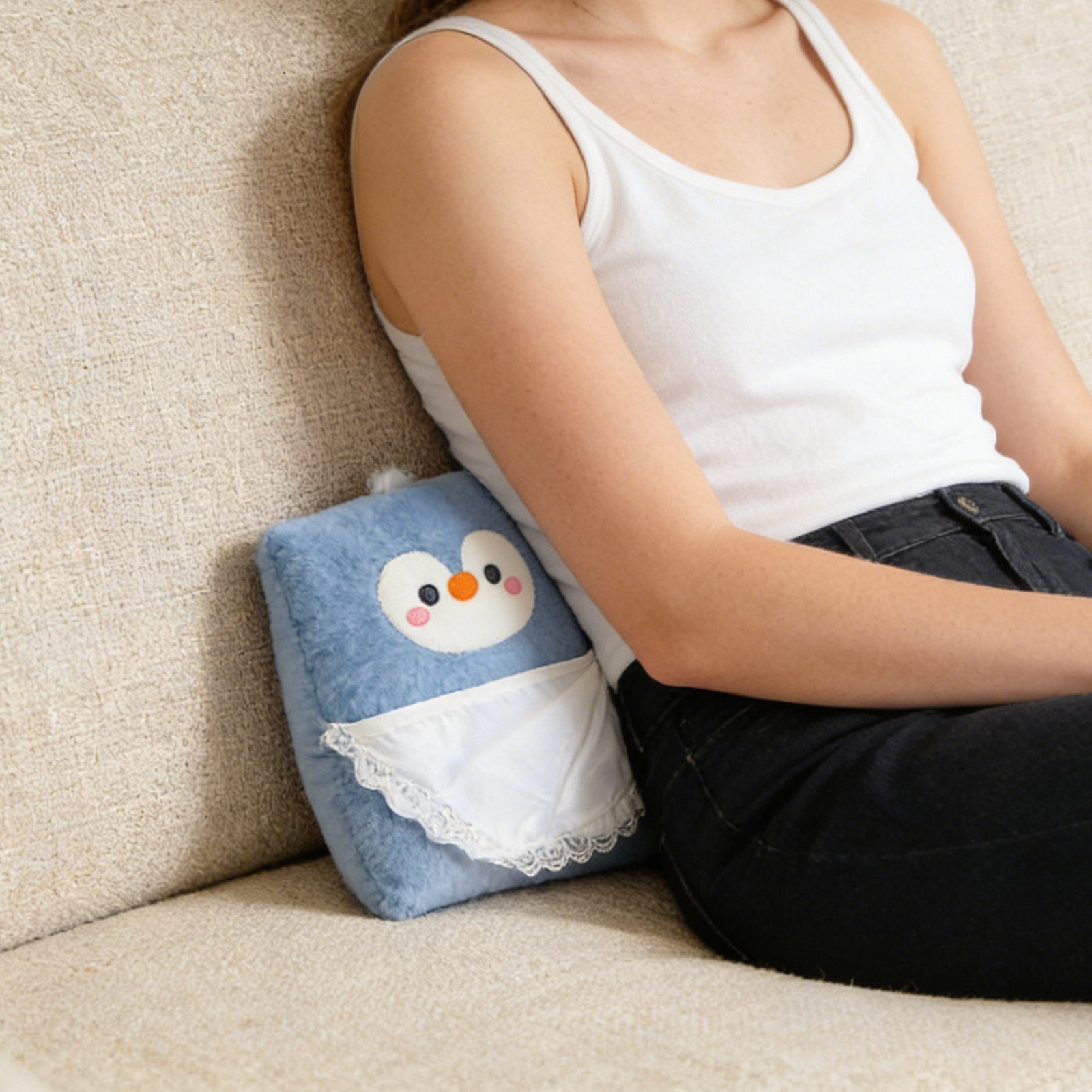 PURE PLY TEXTILES Penguin Back Pillow | Orthopedic Relief