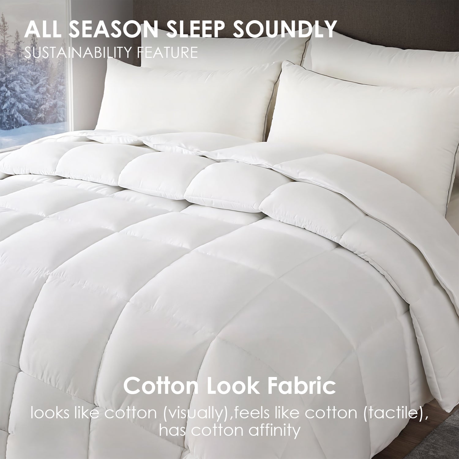 PURE PLY TEXTILES White Oversized Checkered | Layered Warmth