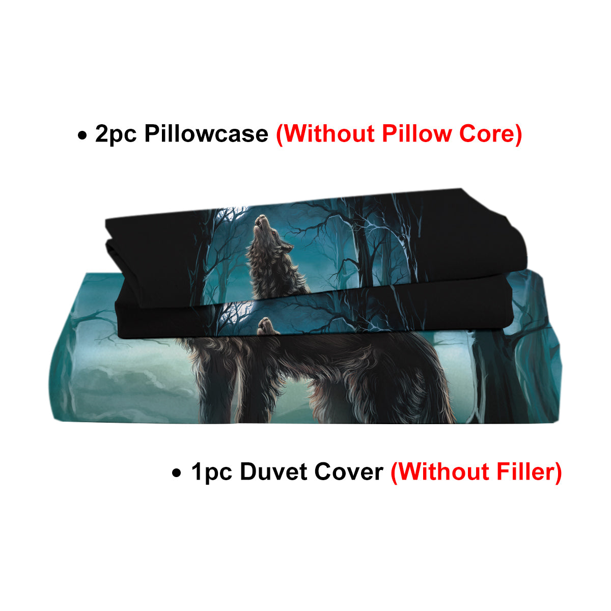 PURE PLY TEXTILES Moon Wolf Bedding | Cloud-Like Loft