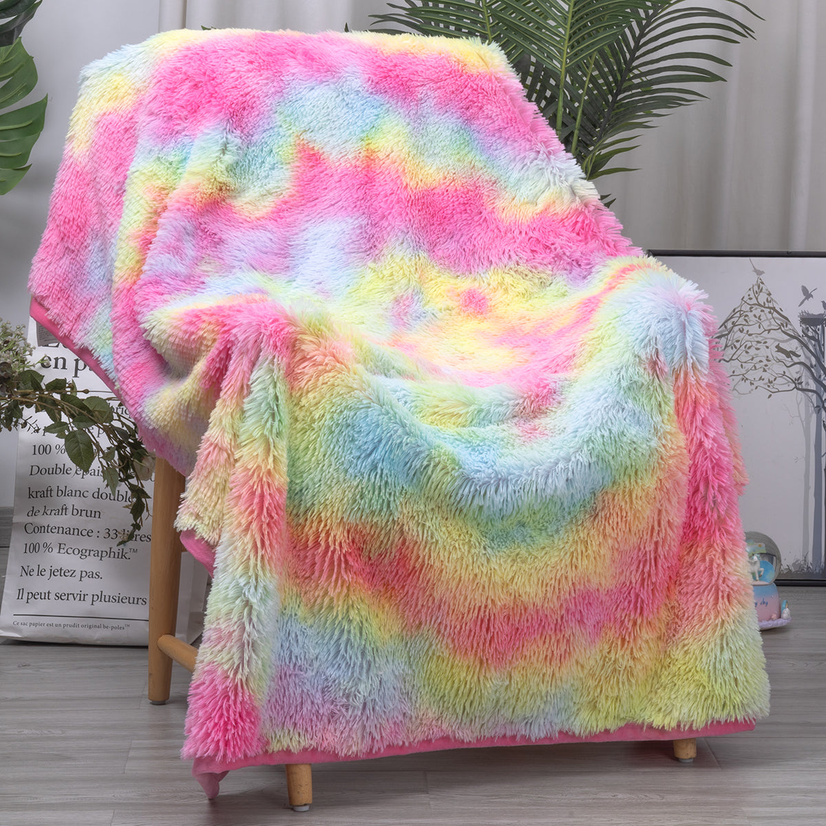 PURE PLY TEXTILES Piece Shaggy Blanket | Layered Warmth
