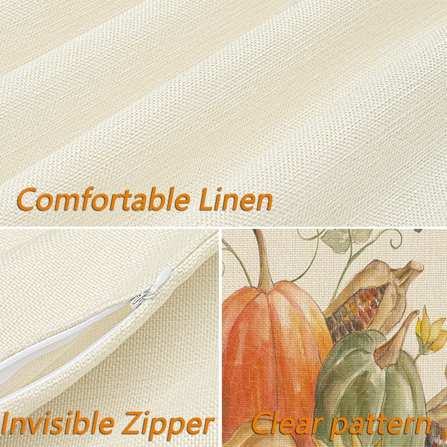 PURE PLY TEXTILES 4Pcs Thanksgiving Fall | Ergonomic Support