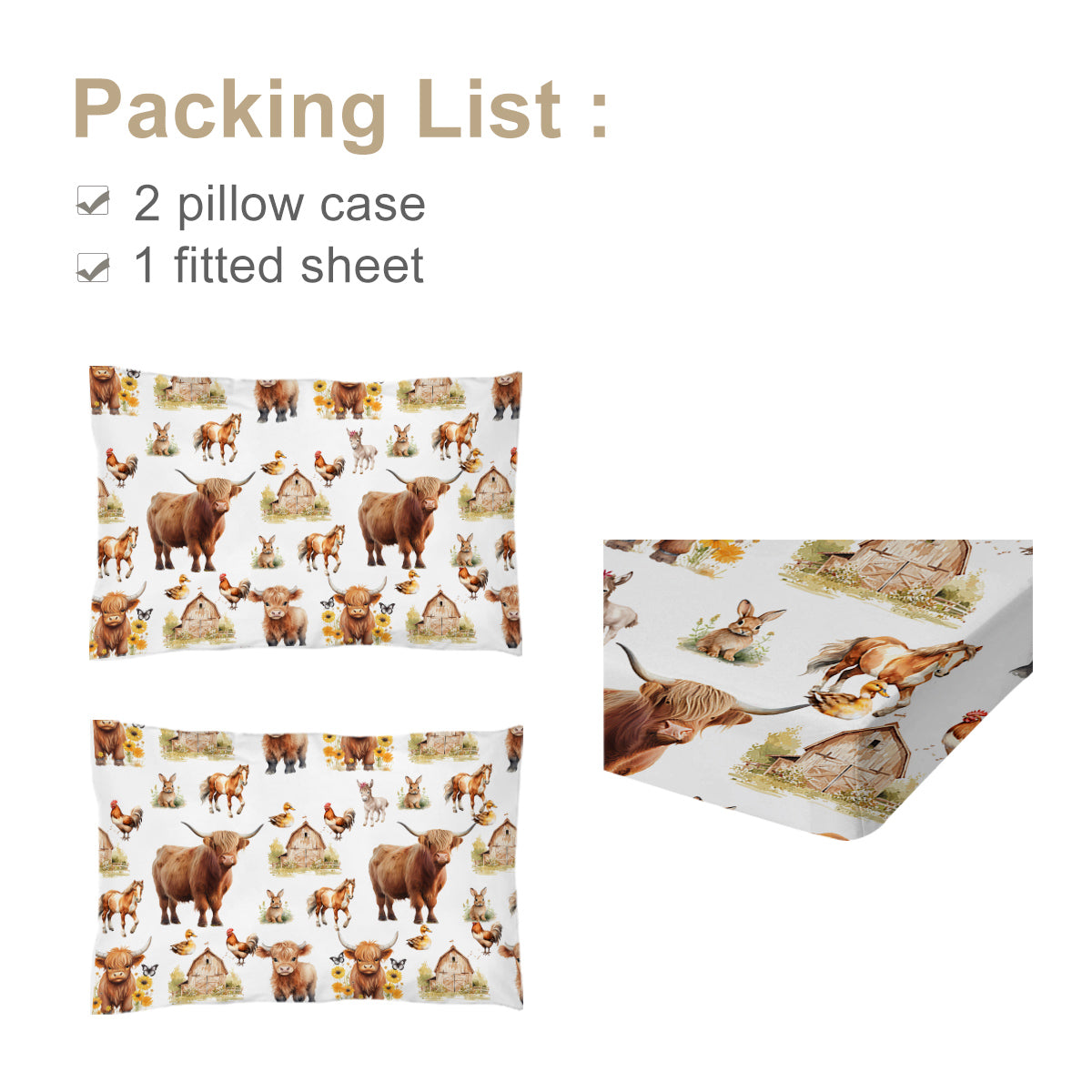 PURE PLY TEXTILES 3Pcs Little Cow | Orthopedic Relief