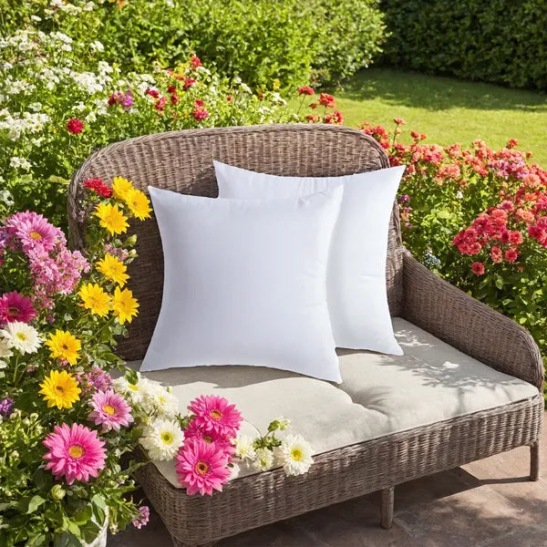 PURE PLY TEXTILES White Square Pillows | Ergonomic Support